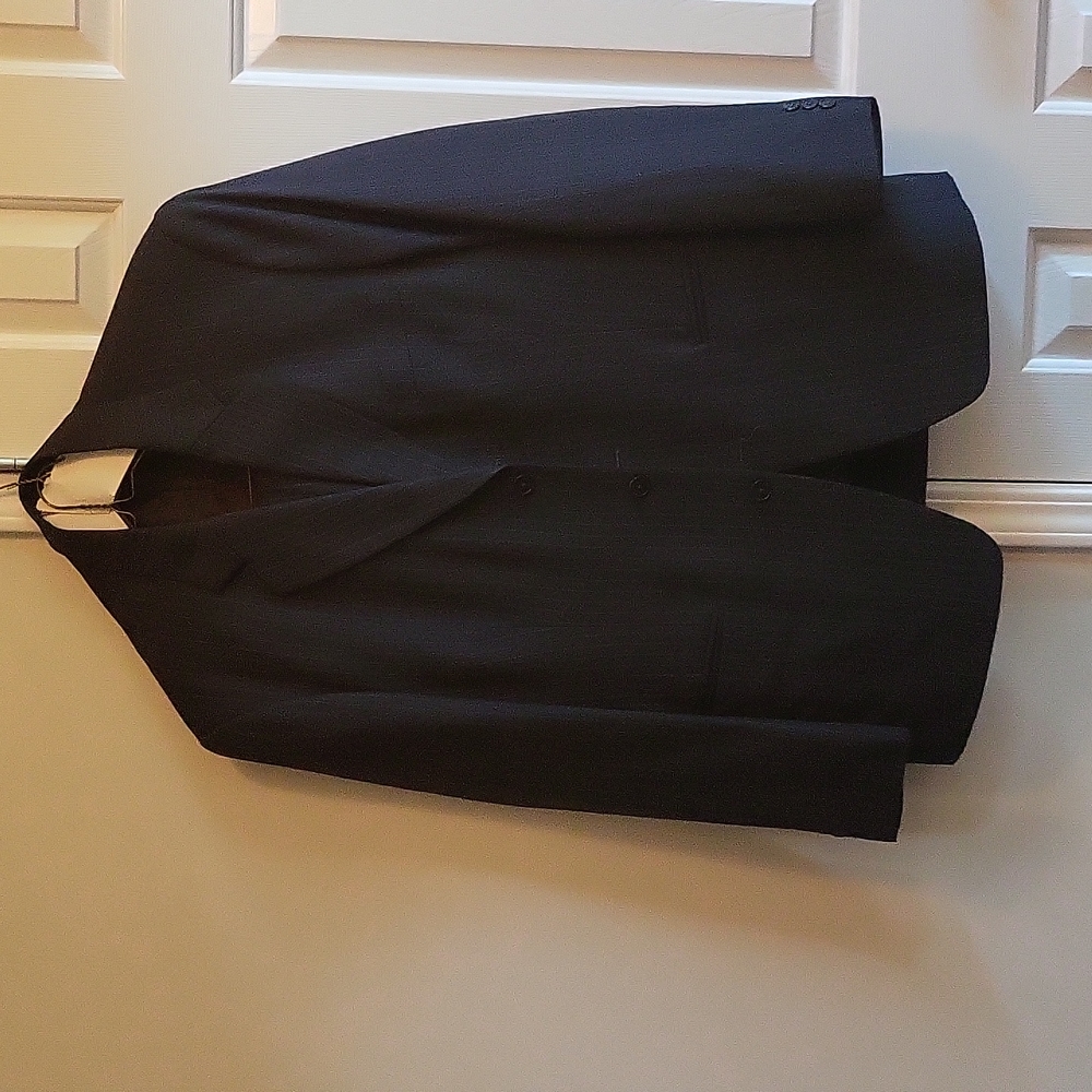 Navy Blue Pin Stripe Suit